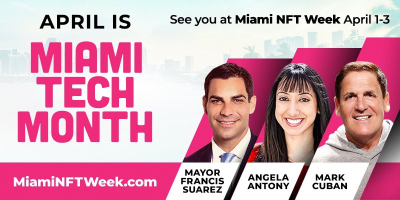 Officially booked to speak at <a href="/MiamiNFTweek/">#MiamiNFTWeek</a> &amp; I'm doing a giveaway to celebrate!🎉

You'll win: 
-1 roundtrip ticket to Miami
-1 ticket to the event
-1 on 1 lunch to chill &amp; talk about anything

To enter:👇
1. Follow @DrJPEG_ &amp; <a href="/NFArcade/">Non Fungible Arcade</a> 
2. Tag 3 frens in comments
3. Like &amp; RT