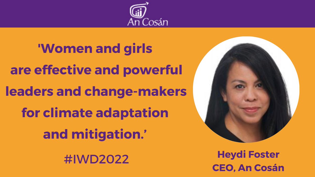 an_cosan's tweet photo. On #IWD2022 let's celebrate women’s achievements, take action for #GenderEquality and #BreakTheBias! 

Our CEO @HeydiFoster is proud @an_cosan's #OneGenerationSolution is proving effective creating a sustainable future for women, families &amp; communities across Ireland

#AnCosanIWD https://t.co/dsibkBesTJ