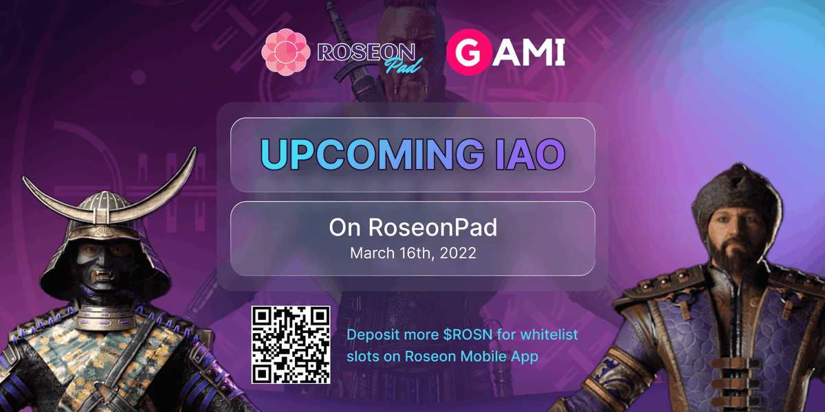 RoseonExchange's tweet photo. ๐ข๐จWHITELIST ANNOUNCEMENT | Grab your โ๏ธ and level up your skills as @Gami_NFT 's #IAO #whitelist campaign is now officially open!
Complete all the tasks to be considered!
๐https://t.co/8cV0RXcKHI
$GAMI #BSC #WonderApp #RoseonPad $ROSN #PlayToEarn https://t.co/65UzBTHAeE