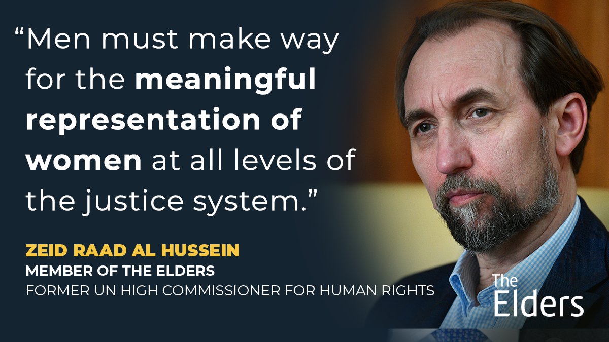 Zeid Raad Al Hussein quote: “Men must make way for the meaningful representation of women at all levels of the justice system.”