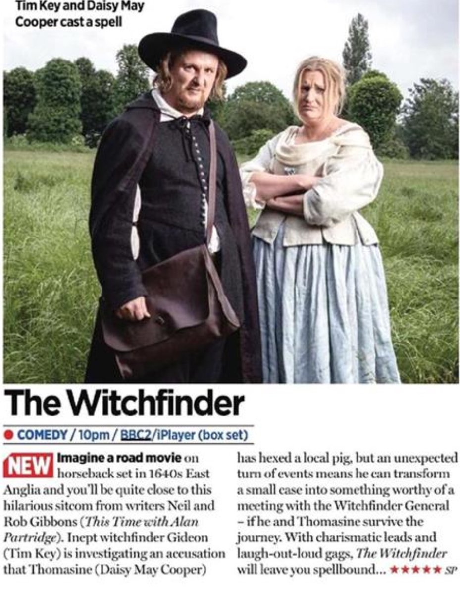 **TONIGHT**
Witchfinder, 10pm BBC2.