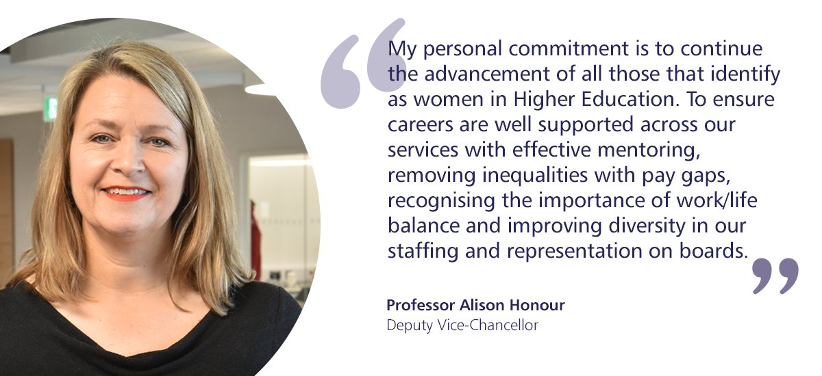 Deputy Vice-Chancellor @AlisonHonour1  shares her commitment to all those who identify as women working and studying in Higher Education #InternationalWomensDay2022 #BreakTheBias

Read Alison’s profile > bit.ly/3w4hfaj