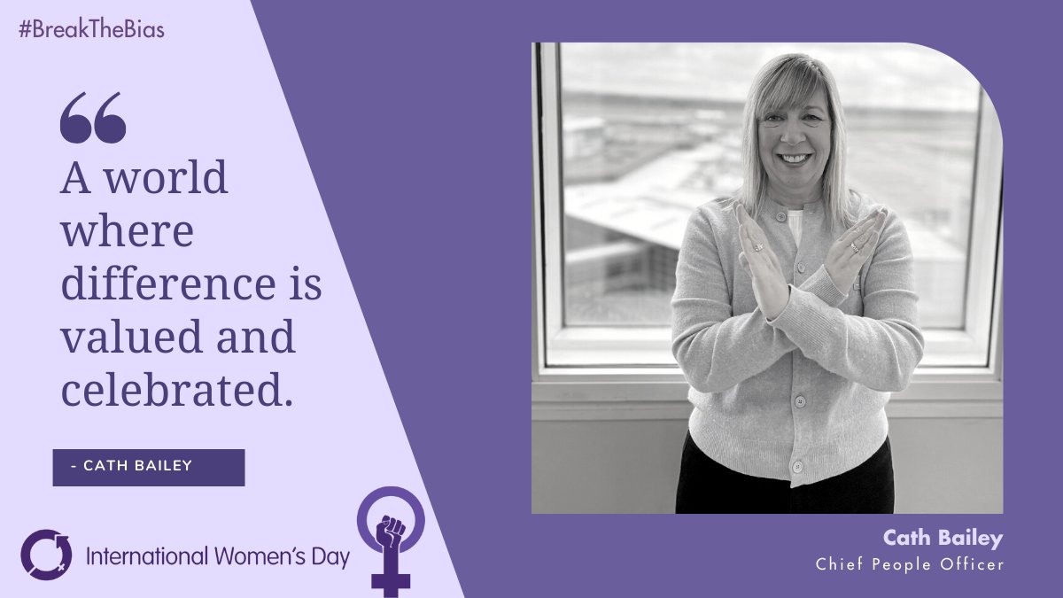 Cath Bailey, our Chief People Officer, believes in "A world where difference is valued and celebrated." 💜✈️ 

#IWD2022 #BreakTheBias