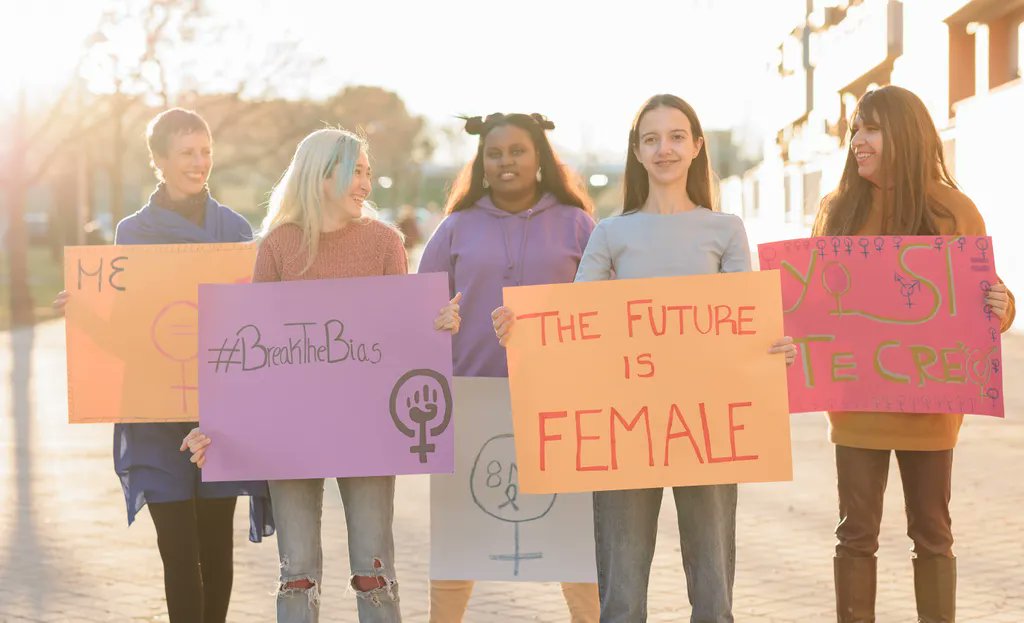 Imagine a gender-equal world.

A world free of bias, stereotypes, and discrimination.

A world that is diverse, equitable, and inclusive.

A world where difference is valued and celebrated.

Together we can forge women's equality.

Collectively we can all #BreakTheBias.