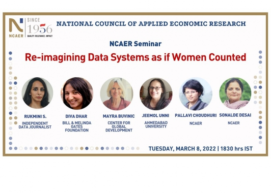 Please join us for an exciting panel this evening on "Reimagining Data Systems as if Women Counted" <a href="/SonaldeDesai/">Sonalde Desai</a> @pallavi_econ <a href="/ncaer/">NCAER</a> #InternationalWomensDay #March8