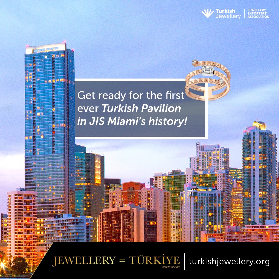 turkishjewelery's tweet photo. Join us on March 13-15 at the Miami Beach Convention Center, Miami at the Turkish Pavilion among more than 200 exhibitors. Looking forward to seeing you there!

#perfectcraftsmanship
#affordablejewellery
#unbeatableprices
#uniqueheritage #lbma
#fastestdelivery
#taxadvantages https://t.co/DWSA6IhntN