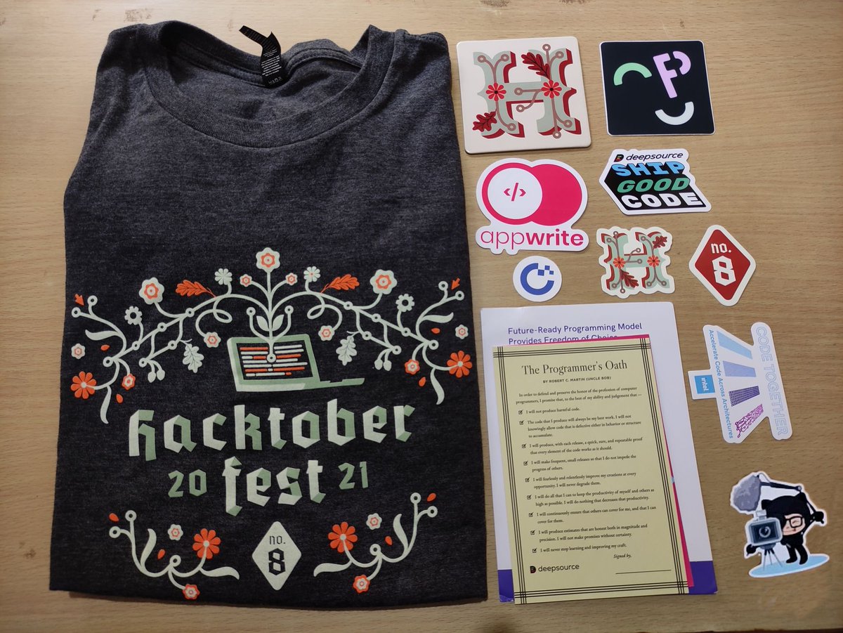kaustubh_2020's tweet image. Finally after soo long! 😍
#hacktoberfest #swags #OpenSource #digitalocean @digitalocean @hacktoberfest @intel