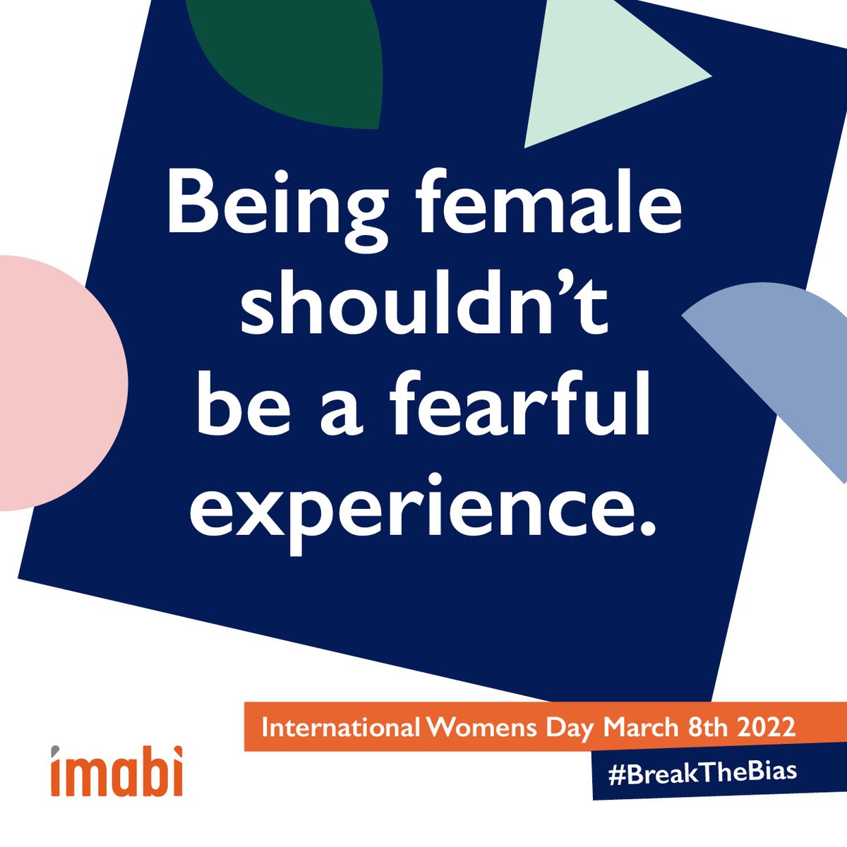 Happy International Women's Day #IWD. Have you ever wondered how terrifying it can be to feel unsafe walking alone? Being female shouldn't be a fearful experience. What would you do if it was safe to walk alone at night? imabi.com

#IWD2022 #BreakTheBias  #safety