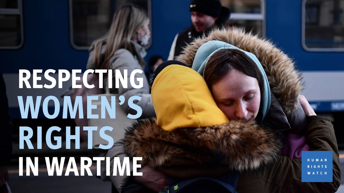hillarymargo's tweet image. Hundreds of thousands of women flee or live in conflict in #Ukraine on this International Women's Day, a stark reminder that every conflict &amp;amp; refugee crisis is a women’s rights crisis. Women's &amp;amp; girls' rights should be upheld even in war.🧵hrw.org/news/2022/03/0… #IWD2022 @hrw