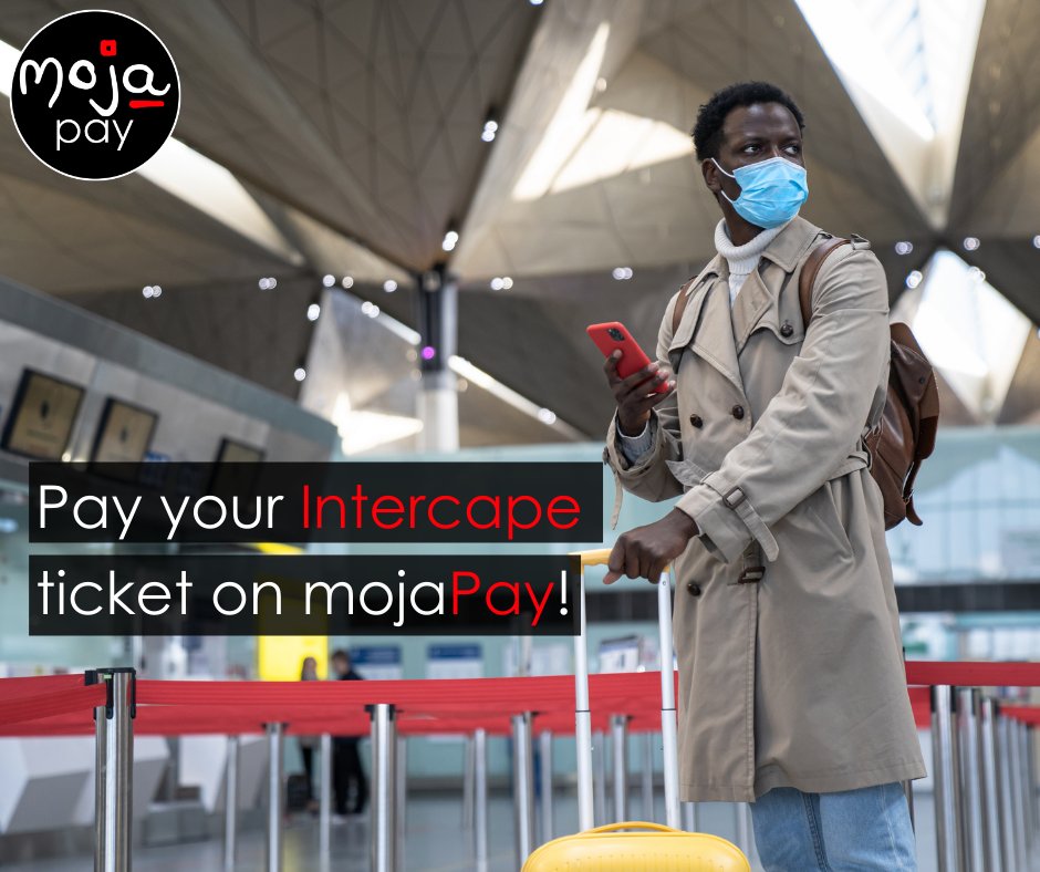 moja_za's tweet photo. Traveling with Intercape? You can now pay for your
Intercape ticket via the @moja_za app. Download
the app now and avoid the busy bus terminals.
@intercape
Download it on IOS and Playstore.
IOS- https://t.co/ZOUDaMyBpP
Playstore - https://t.co/Oed2ZRyXys
#mojapay #intercape https://t.co/rACKh4Xfnv