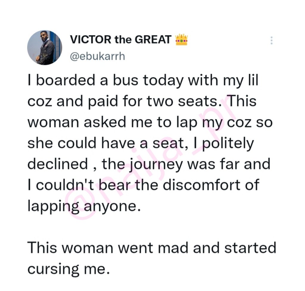 Naija_PR's tweet photo. Is he wrong for doing so ? https://t.co/e4iuytO1pj