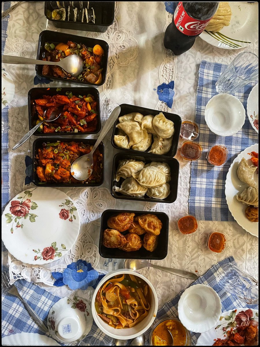 rideonincognito's tweet photo. #Tibetan lunch... #thupka mutton #pork #mandu #porkshaptak #tingmo bread n lots more.....Phewwwww. https://t.co/auSjcNAJis