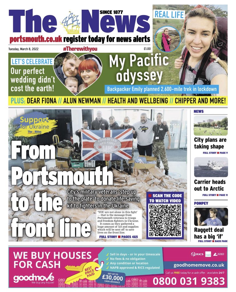 #Portsmouth’s generosity during a crisis never ceases to amaze me. A truly incredible reaction so far to the #UkraineRussianWar