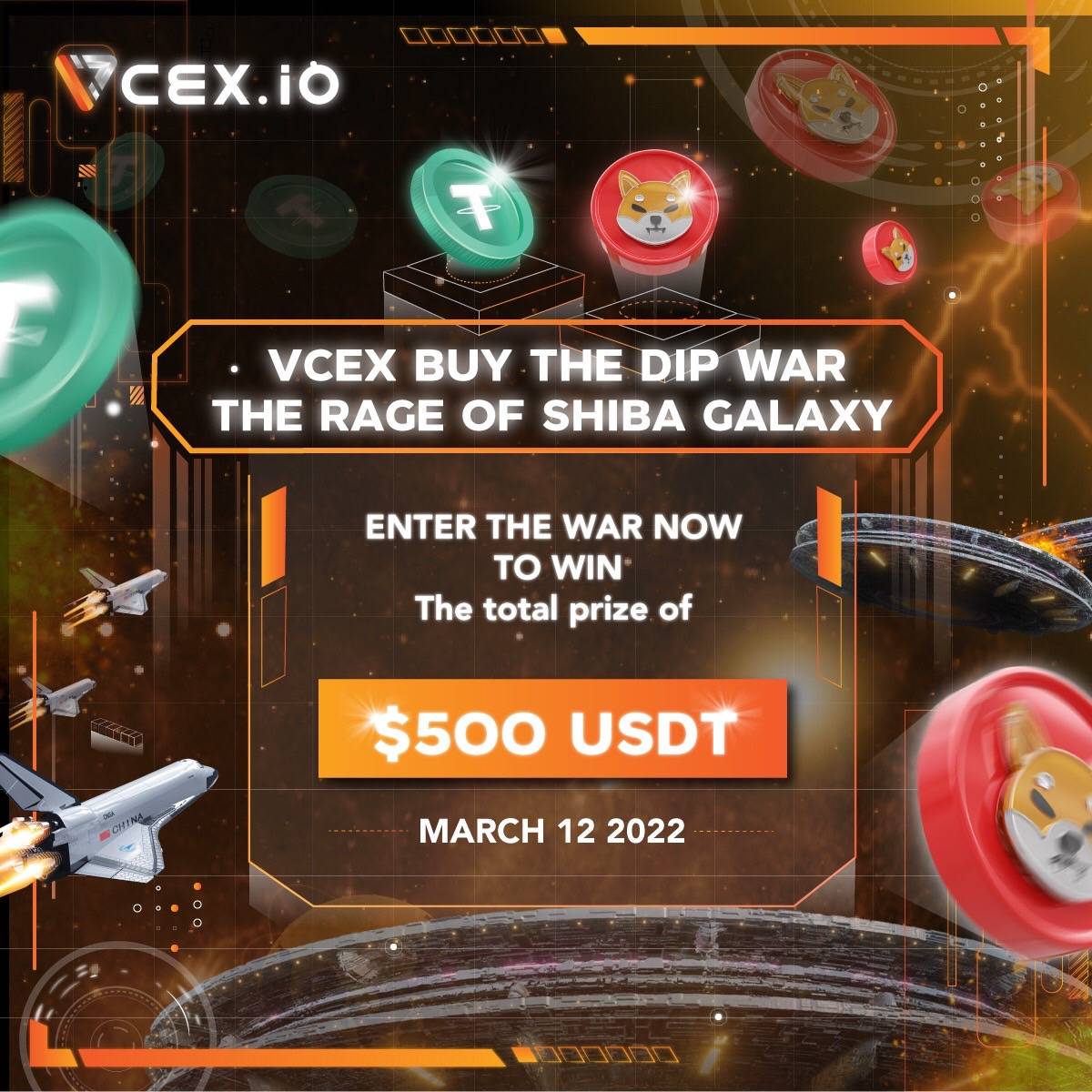 VCEX_Official's tweet photo. 💥💥💥💥💥💥💥💥💥💥💥💥💥

VCEX Presents BUY THE DIP WAR 
The Rage of SHIBA GALAXY

🔴  1st PRIZE (300 USDT)
🔴  2nd PRIZE (150 USDT )
🔴  3rd PRIZE (50 USDT)
💥💥💥💥💥💥💥💥💥💥💥💥💥

Telegram 👉 https://t.co/2MCtTFEiXk

#VCEX #tradewithvcex #VCEXtoken #tothemoon #crypto https://t.co/nfYrgUchdY