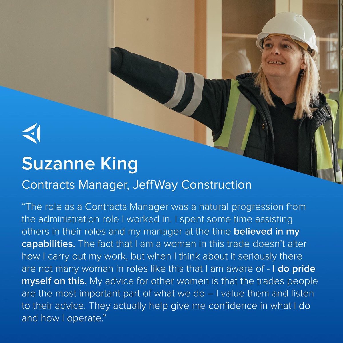 Happy International Women's Day to all of our female workers within the JeffWay Group. We are incredibly proud as a business to have such a talented group of women working for us.

 #BreakTheBias #womensequality #womeninconstructionweek #internationalwomensday #womensday