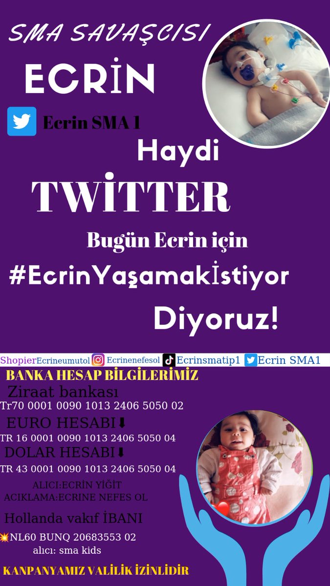 erdemmalatya4's tweet photo. Ecrin'in  Sizin Desteğinize İhtiyacı var. YAŞAM SAVAŞINI SİZ OLMADAN KAZANAMIYOR. Ne Olur Umut Olun Bir Bebeğin Yaşamasına Vesile Olun.#EcrinYaşamakİstiyor Diyerek Bir Adımda siz Olun.@EcrineNefesol #Survivor #8martdünyaemekçikadınlargünü #8martdunyakadinlargunu  #KadinlarGunu https://t.co/BH8QqAzJvP