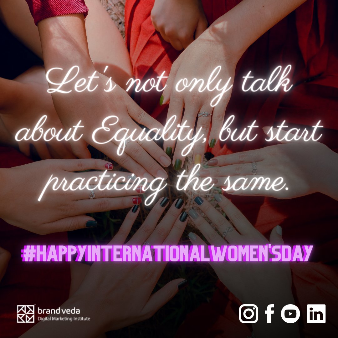 Brandvedaahm's tweet photo. This Women's Day encourage the women around you to fulfill their dreams and goals❤️
.
.
.

#InternationalWomensDay #WomensDay2022 #brandveda #digitalmarketing #onlinemarketing https://t.co/oEnOWItrPD