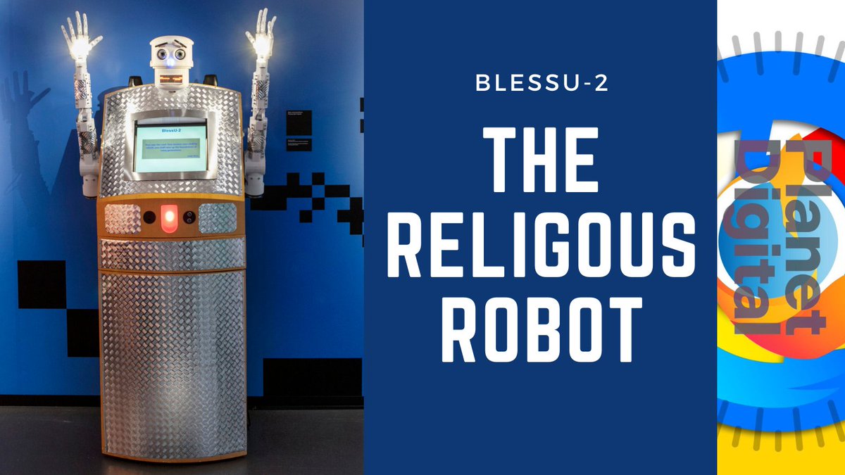 artscience_uzh's tweet photo. DIGITAL BLESSINGS --
Can a robot deliver a blessing ? Can it be religous at all? And if so, which features does it require? Meet @ekhn_de’s #BlessU2 in our exhibition! https://t.co/yQkFwr508G
