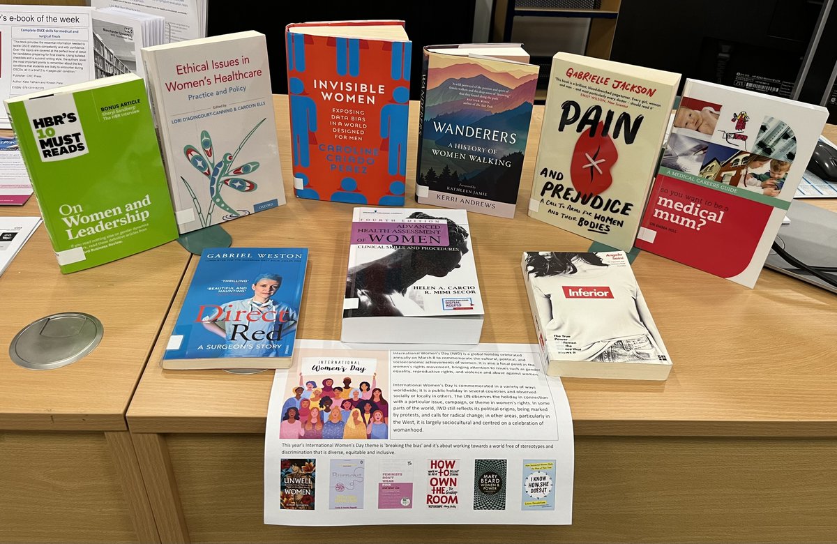 mftlibraries's tweet photo. This #InternationalWomensDay2022 pop into the library to find books by women, for women and about women! Here is just a small collection at Wythenshawe
#IWD2022 #WomensDay2022 @MFT_EDI https://t.co/NJhdKyATnS