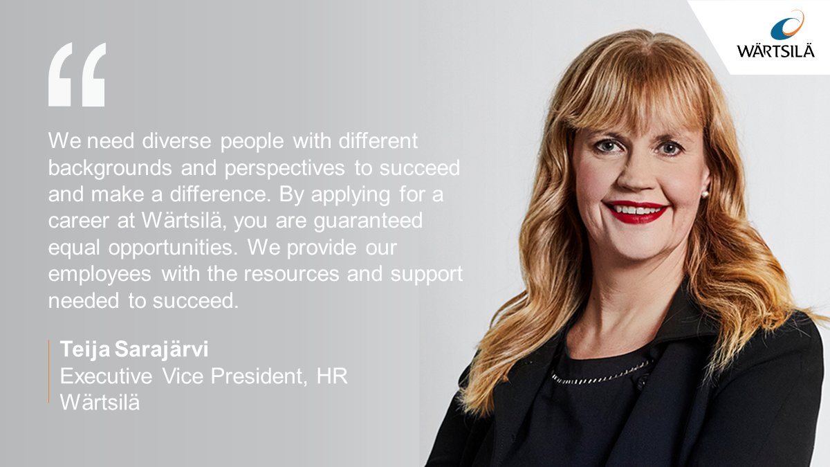 wartsilacorp's tweet photo. Happy International Women's Day!🎉
Today we celebrate all the incredible and inspiring women in our lives. 

Last year, we achieved 100% equal pay for men and women. This is an important step as we continue to strive towards a more diverse and inclusive workplace. #iwd https://t.co/ky0rRMn24N