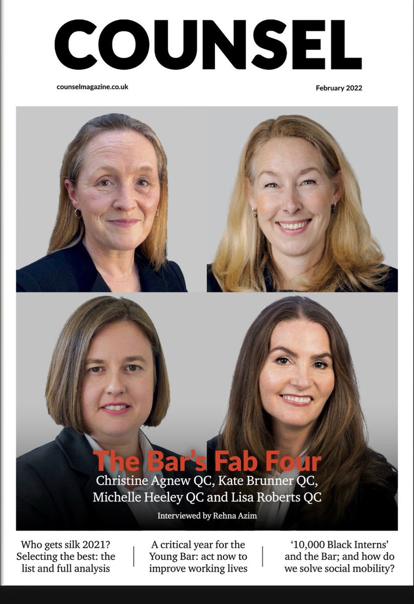 We celebrated #InternationalWomensDay early when I spoke to these 4 history making circuit leaders

If you haven’t read it already, check out the interview here:

counselmagazine.co.uk/articles/the-b…

@CounselMagazine @CAgnewQC @KateBrunnerQC @Brummybar @CircuitNorth