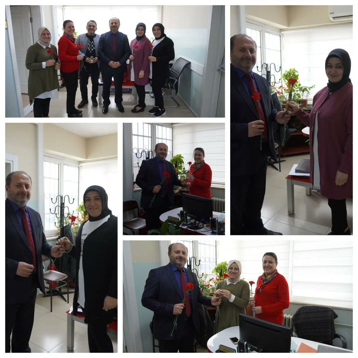 gaziemir_mem's tweet photo. İlçe Milli Eğitim Müdürümüz Sayın Ali Musa BİNA,İlçe personelinin ve aynı binada bulunan Rehberlik Araştırma Merkezi ve Şehit Polis Murat Koç Özel Eğitim Uygulama Okulu'nda görevli personel ve öğretmenlerin 8 Mart Kadınlar Günü'nü kutladı.@izmir_ilmem @MucahitYentur @AliMusaBina https://t.co/UY1woaakLY