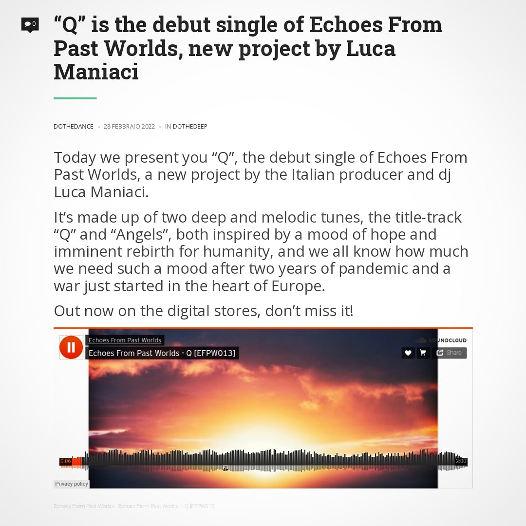 echoesfpworlds's tweet photo. Thanks @DoTheDance2! Link: https://t.co/F90llpUuhO
#melodichouseandtechno #melodichouse #melodictechno https://t.co/Nk8eG2EwfB
