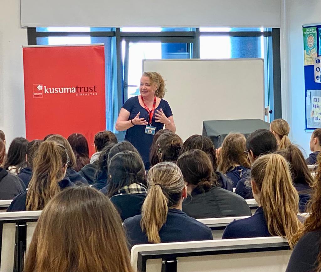 KusumaGibraltar's tweet photo. The @KusumaGibraltar #UniversityTalks are underway this morning @BaysideGib Thanks to @JaneMarshallpsi for talking to us about what makes an excellent personal statement, effective interview techniques and how to prepare for university life. @ucas_online https://t.co/vhpwFcpwiq