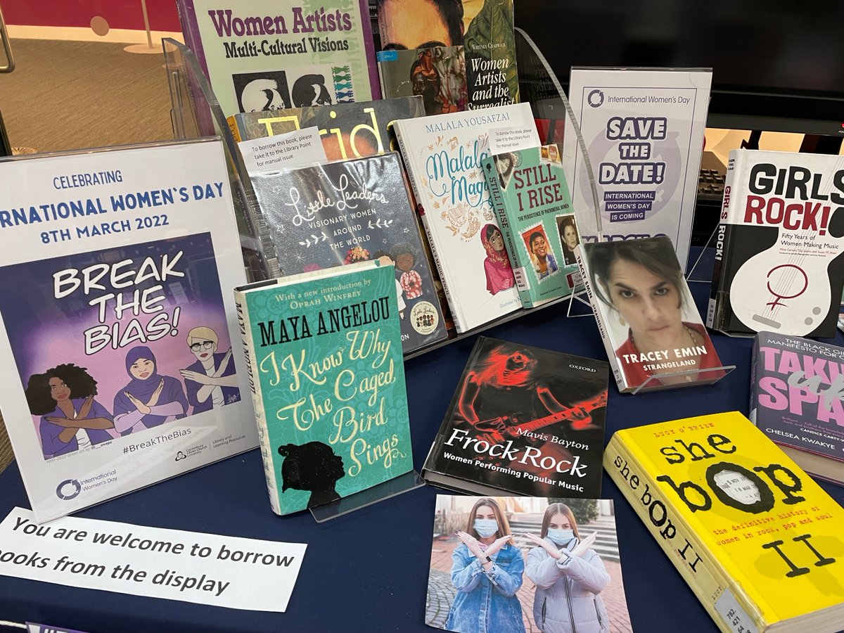 ccculibrary's tweet photo. It's #IWD2022 to celebrate we have a display featuring female creatives, women in science and a whole lot more. Take a look on the ground floor of Augustine House. The display will be available until 27 March.
@CCCUStudents https://t.co/TX0ueCvXtp
