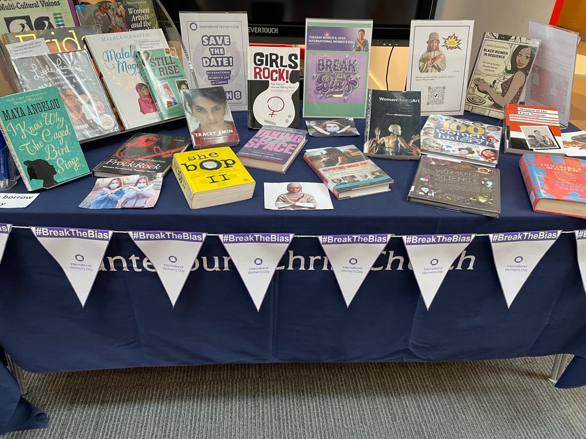 It's #IWD2022 to celebrate we have a display featuring female creatives, women in science and a whole lot more. Take a look on the ground floor of Augustine House. The display will be available until 27 March.
@CCCUStudents