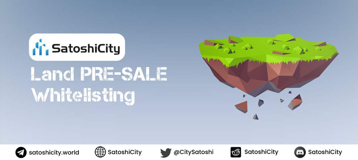 CitySatoshi's tweet photo. Top 5 Random winners with the most engagement on SatoshiCity twitter with #SatoshiCity #SatoshiCityLand and $CITY tags will get $100 USDT Each.💰🌟

Read the full article on: https://t.co/fUA9X1QQLB
.
.
.
#CITY #SatoshiCity #PreSaleWhitelisting #Metaverse #NFTGaming https://t.co/qzVAy6NQTX