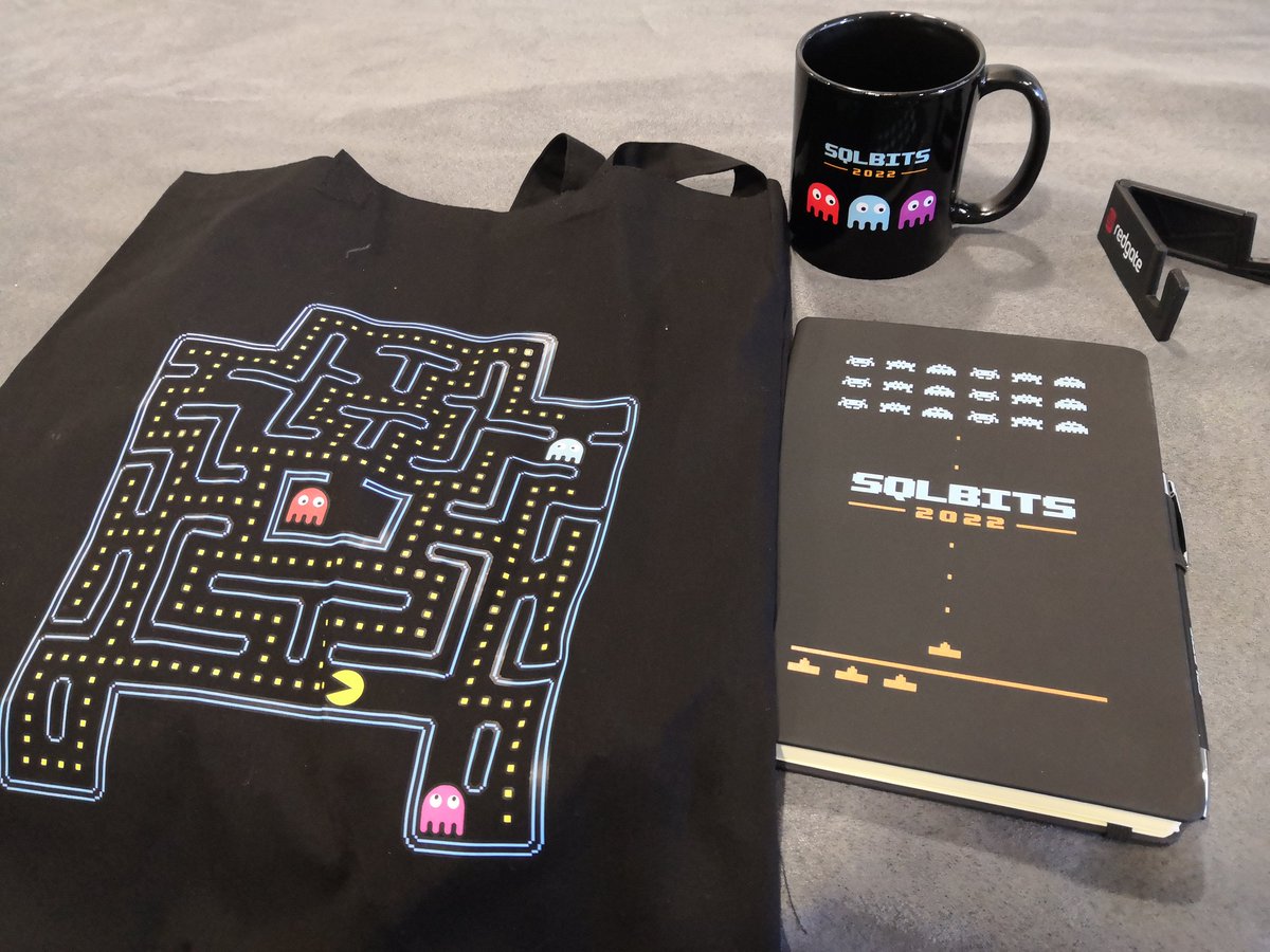 SQLDoubleG's tweet image. #SQLBits off we go. Amazing swag this year, love jt