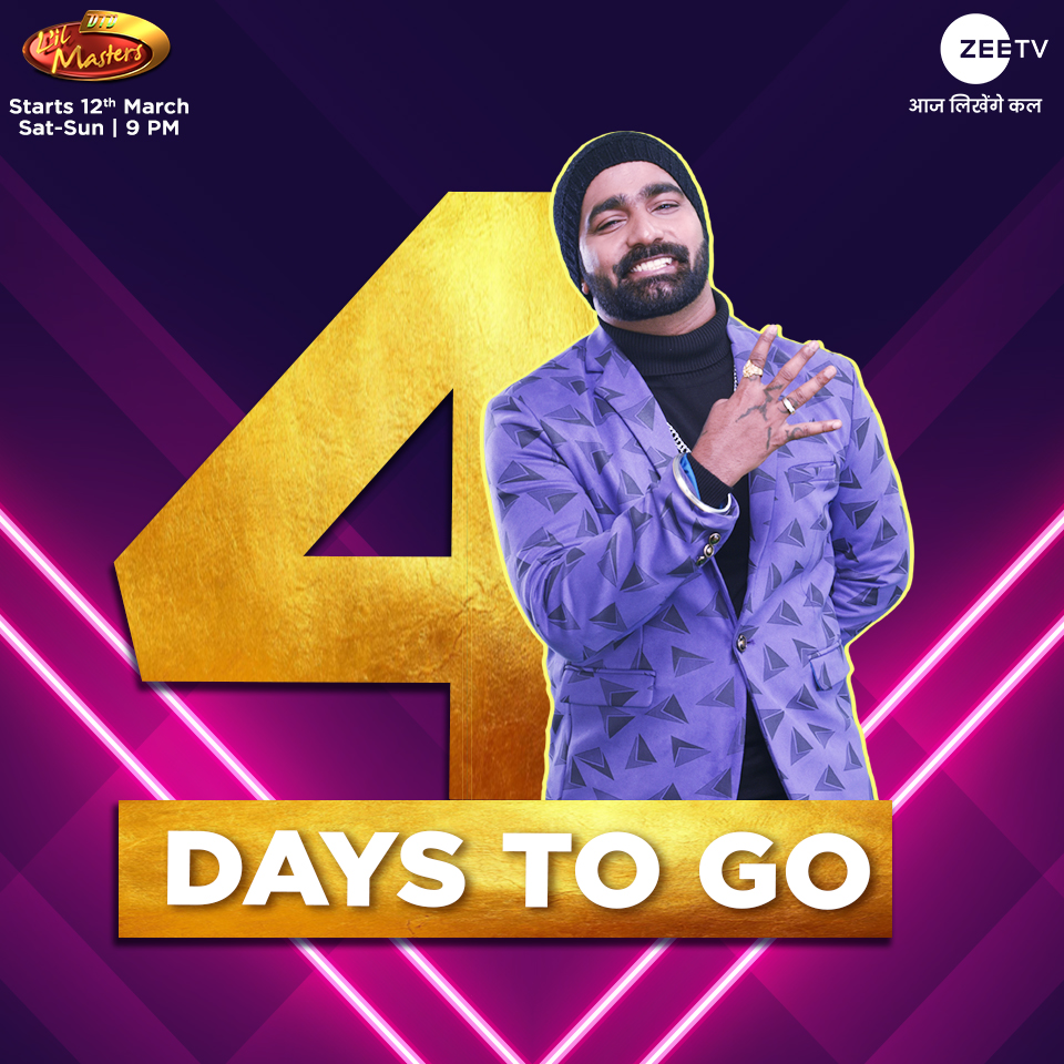 ZeeTV's tweet photo. Hogi entertainment aur masti ki bauchhaar, jab India ke L'il Masters aayenge dikhaane apna dancing andaaz, bas 4 din baad. 😍 Dekhiye #DIDLilMasters, 12th March se, Sat-Sun, 9PM, #ZeeTV par.
#DanceKeBaap #4DTG #Countdown
@remodsouza
@iamsonalibendre
@Roymouni
@imjaybhanushali https://t.co/g257dhHs3o