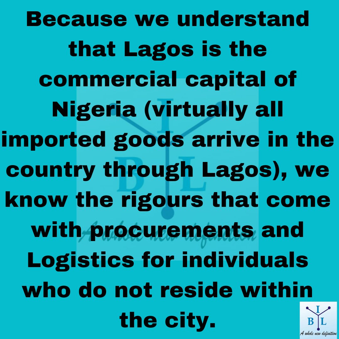 IblLogistics's tweet photo. IBL Procurement and Logistics. You're number 1 plug for pickup and Waybill delivery service from Lagos to other states. https://t.co/3eiKG7usEf