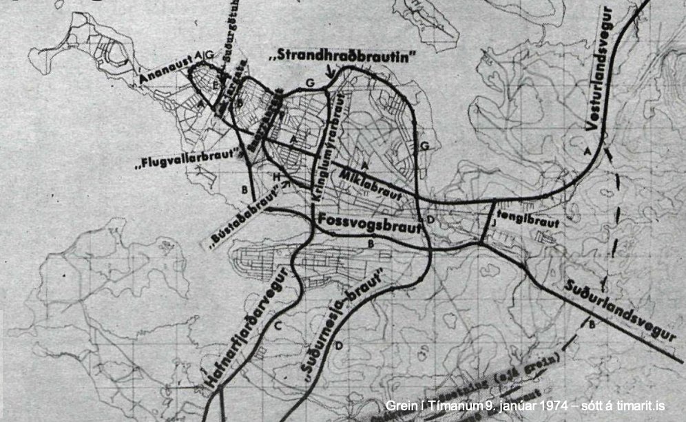 Aðalskipulag Reykjavíkur 1962 - 83 boðaði hraðbrautir um höfuðborgarsvæðið.  Fossvogsbraut átti til dæmis að liggja inn eftir Fossvogsdal milli Kópavogs og Reykjavíkur.
