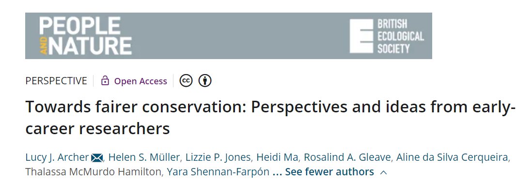 Happy Int'l Womens' Day! I worked with a fabulous, talented group of #women💙who became my second lab group <a href="/ZSLScience/">ZSL Science</a> during pandemic, on this paper out in <a href="/PaN_BES/">People and Nature</a>: tinyurl.com/2p8psme9 Would love to hear your thoughts #IWD2022 #inclusivity #fairness #conservation