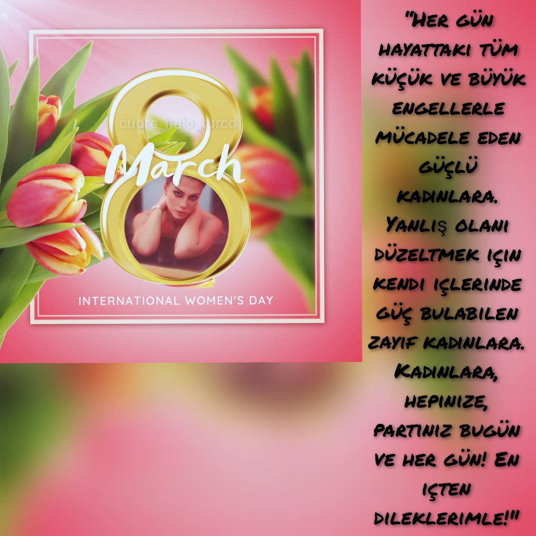 “Her gün hayattaki tüm küçük ve büyük engellerle mücadele eden güçlü kadınlara. Yanlış olanı düzeltmek için kendi içlerinde güç bulabilen zayıf kadınlara. Kadınlara, hepinize, partiniz bugün ve her gün! En içten dileklerimle!"🌾🌾
#DemetOzdemir <a href="/dmtzdmr/">Demet Özdemir</a>