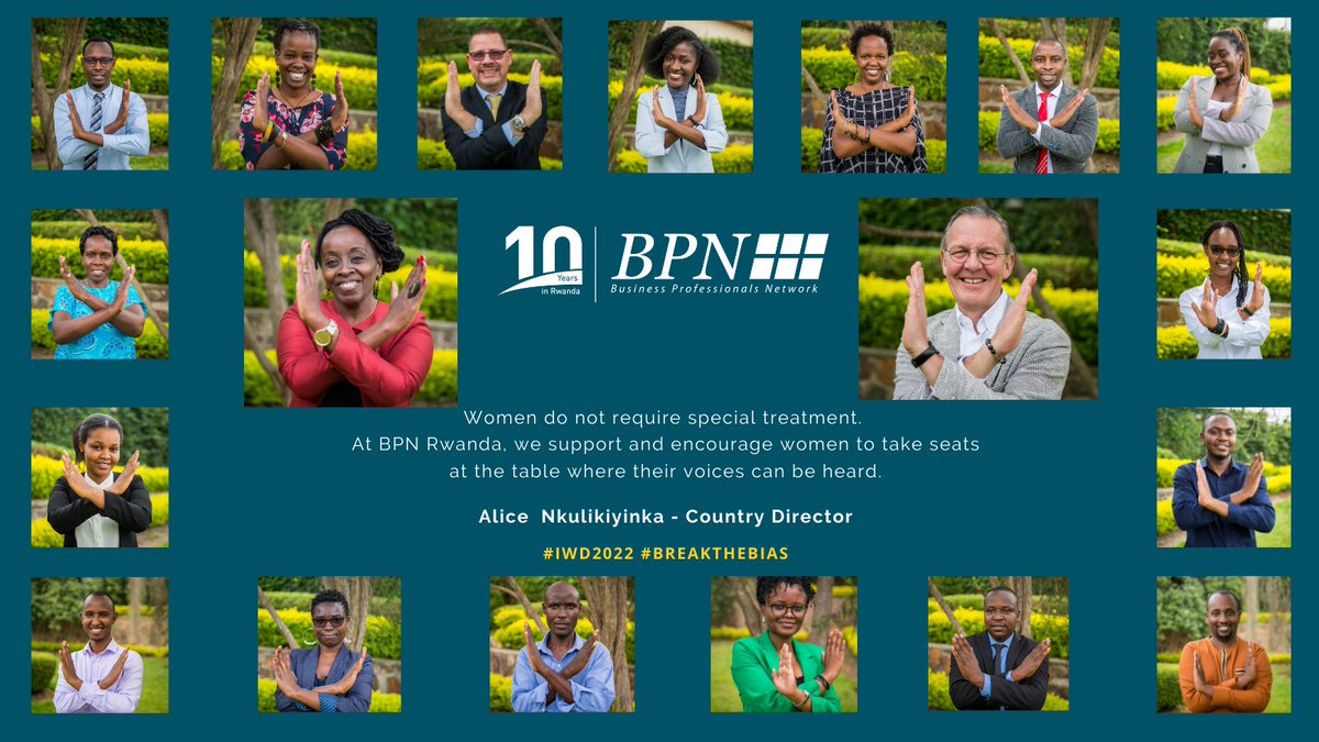 Happy International Women’s Day to all women worldwide! 🌟 Women entrepreneurs head 42% of enterprises, making a significant force in Rwanda's private sector. Today at #BPNRwanda, we join the world to celebrate all women making an impact &amp; fighting to #breakthebias. #IWD2022
