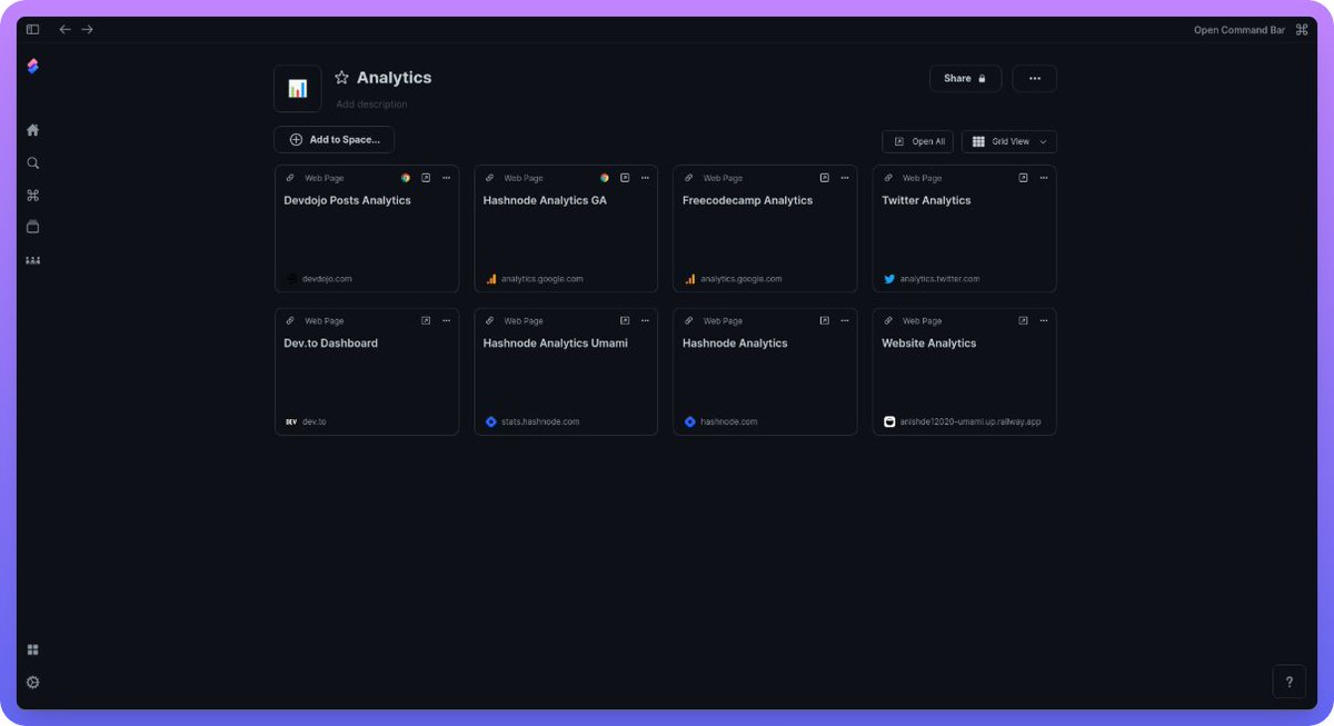 AnishDe12020's tweet photo. Shoutout to @slapdash_app spaces for making it easier to navigate to all the analytics platforms I use! https://t.co/IYXJEUbrfz