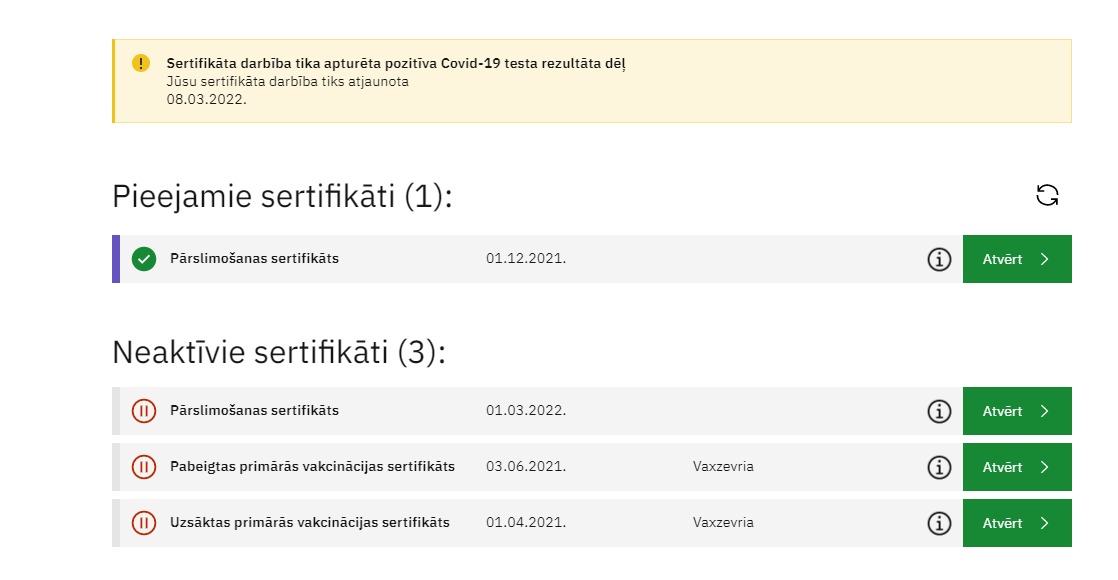 MeijersR's tweet photo. @SPKCentrs @VMNVD @veselibasmin @pavluts @VakcinacijaLV Diez vai, ka šādi vajadzētu būt, ka pie pozitīva testa par 2.saslimšanu ir pieejams un derīgs (ir parbaudīts) pirmās pārslimošanas sertifikāts...un es neesmu tāds vienīgais. https://t.co/MyN2IitOaN