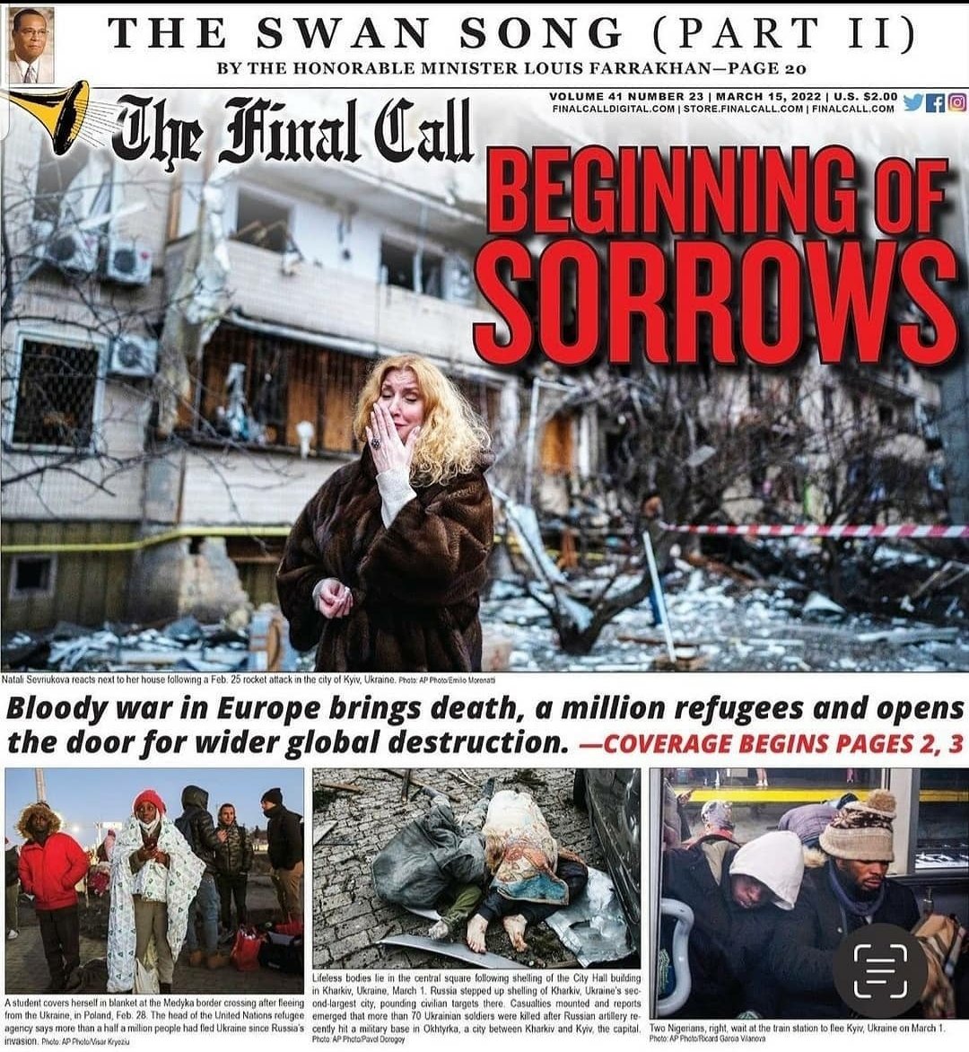 The latest edition of THE FINAL CALL.Black owned and operated.

📱TEXT 'SUBSCRIPTION' 281-386-9568 to get THE FINAL CALL TODAY‼️ 

#truthtraffficking 
#FinalCallNewspaper
#40pagesoftruth