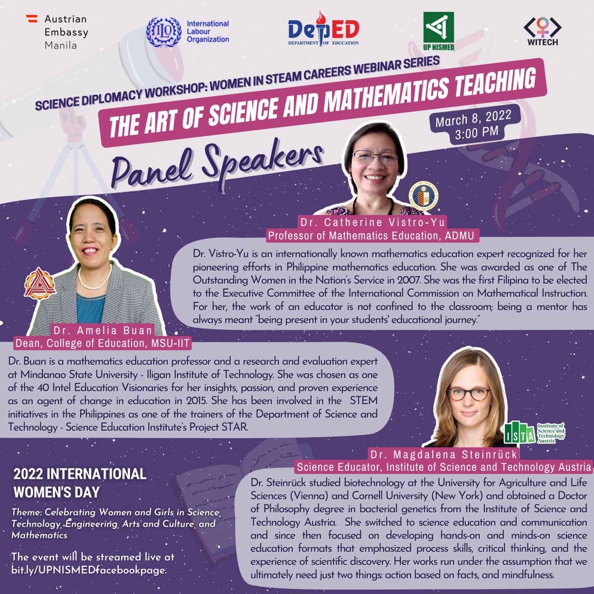 m_sciencerocks's tweet photo. I just came out from an online #womeninSTEAM panel on the Philippines and I'm so enchanted by the positive vibes and the warmly welcoming attitude of the ladies in this event! Thanks for having me! 💛 Happy women's day! @AustrianManila @upnismed https://t.co/VDiCQcht63