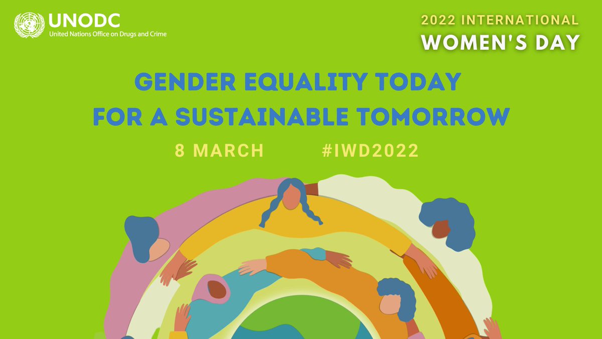 ✨Today on #InternationalWomensDay 2022 we celebrate the crucial contributions of #women &amp; girls around the 🌍 to build a more #sustainable future for all.

HAPPY #IWD2022 

#UNODCGender #SDG5