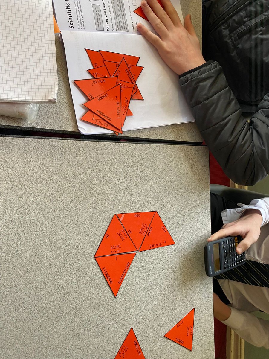 LenzieMaths's tweet photo. S4 having Tarsia fun with scientific notation https://t.co/aWVSQUX5Yn