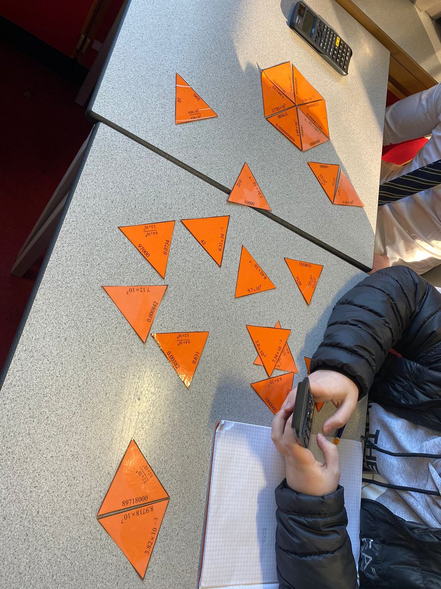 LenzieMaths's tweet photo. S4 having Tarsia fun with scientific notation https://t.co/aWVSQUX5Yn