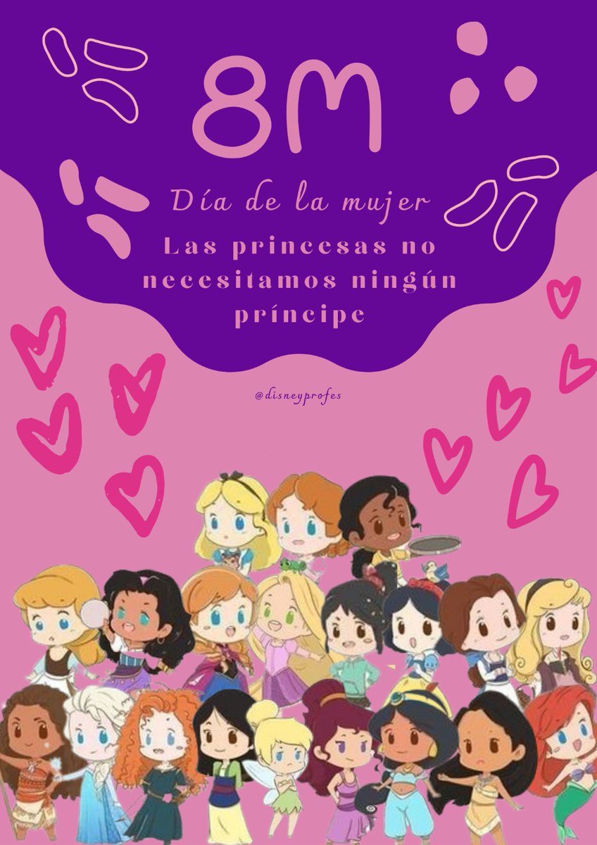 disneyprofes's tweet photo. Feliz día y felices todos los días. Las princesas corremos, saltamos, jugamos y nos lo pasamos en grande en las clases de #edufis 
“Las princesas no necesitamos ningún príncipe”. Como dijo Blancanieves, todas y todos sois personas que podéis iluminar el mundo. ¡Hakuna Matata!💜 https://t.co/2XZGr8pJGd