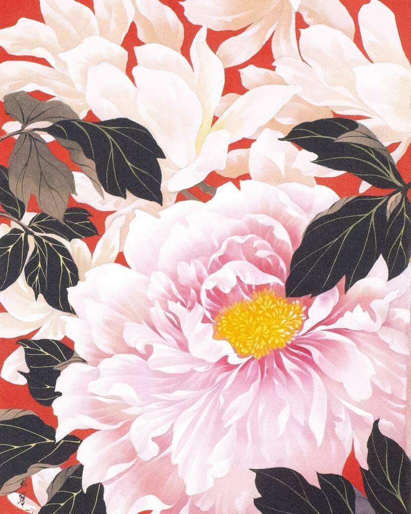 陶器製染付絵皿 手描き 水墨画 墨絵 日本画 【桔梗】日本画家