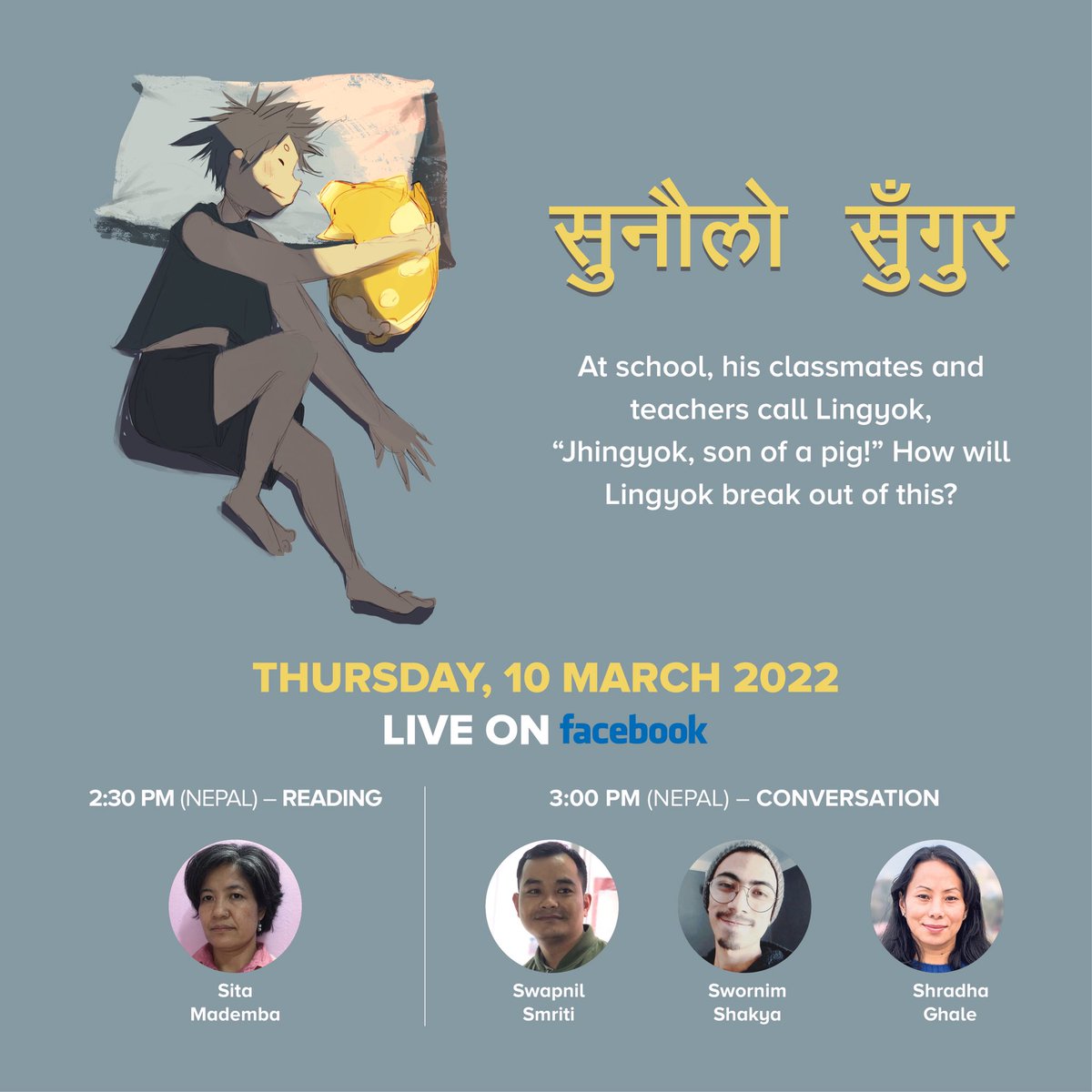 Join us this Thursday! 

<a href="/sitamademba/">Sita Mademba</a> 
<a href="/swapnilsmriti/">स्वप्निल स्मृति</a> 
<a href="/swornimshakya/">swornim shakya</a> 
Shradha Ghale
<a href="/munagrg/">Muna Gurung</a>