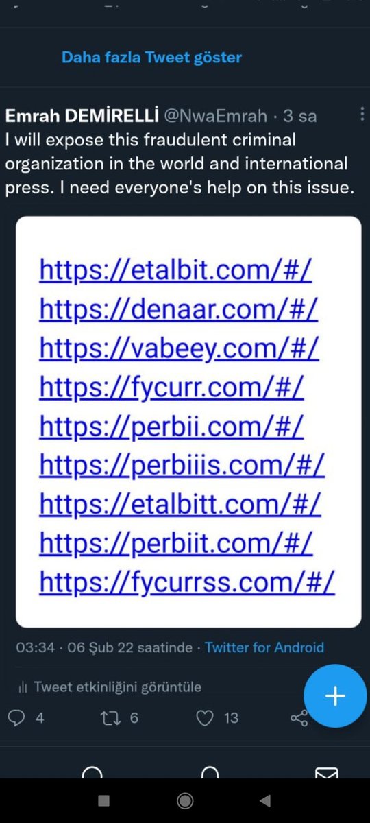 Criptosafety2's tweet image. Cuál es el último golpe de ésta estafa, te pedirán que pagues un impuesto para poder retirar los fondos invertidos con las ganancias
Les adjunto imágenes de como operan y una imagen de las páginas que están estafando a personas de todo el mundo.