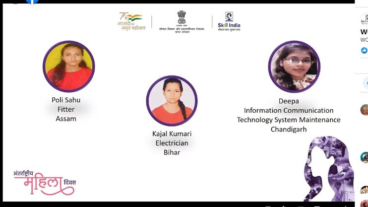 IndiaSkillsChd's tweet photo. State Toppers of Government Industrial Training Institute, UT Chandigarh were felicitated by Shri Rajesh Aggarwal IAS, Secretary, Ministry of Skill Development &amp; Entrepreneurship, Government of India.
#BreakTheBias 
@MSDESkillIndia https://t.co/w2W1v6ogkL